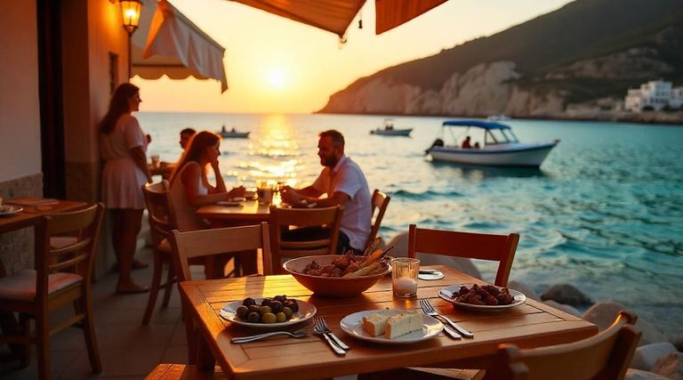  Kreta erleben mit allen Sinnen – Leckere Vorspeisenplatten mit den verschiedenen traditionellen Speisen und Salate, Dips und Fladenbrote.